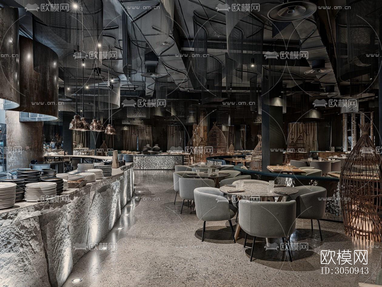 侘寂自助餐厅效果图下载（渲染图8）