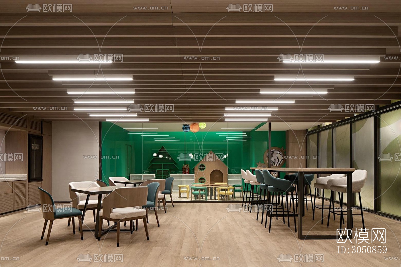 现代酒店民宿效果图下载（渲染图10）