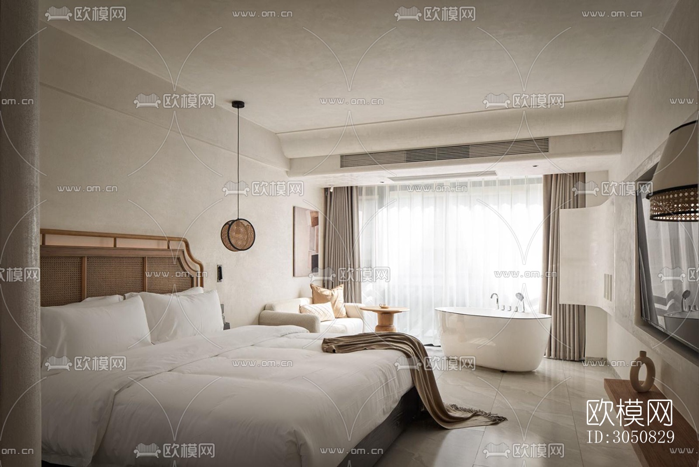 中古风酒店民宿效果图下载（渲染图10）