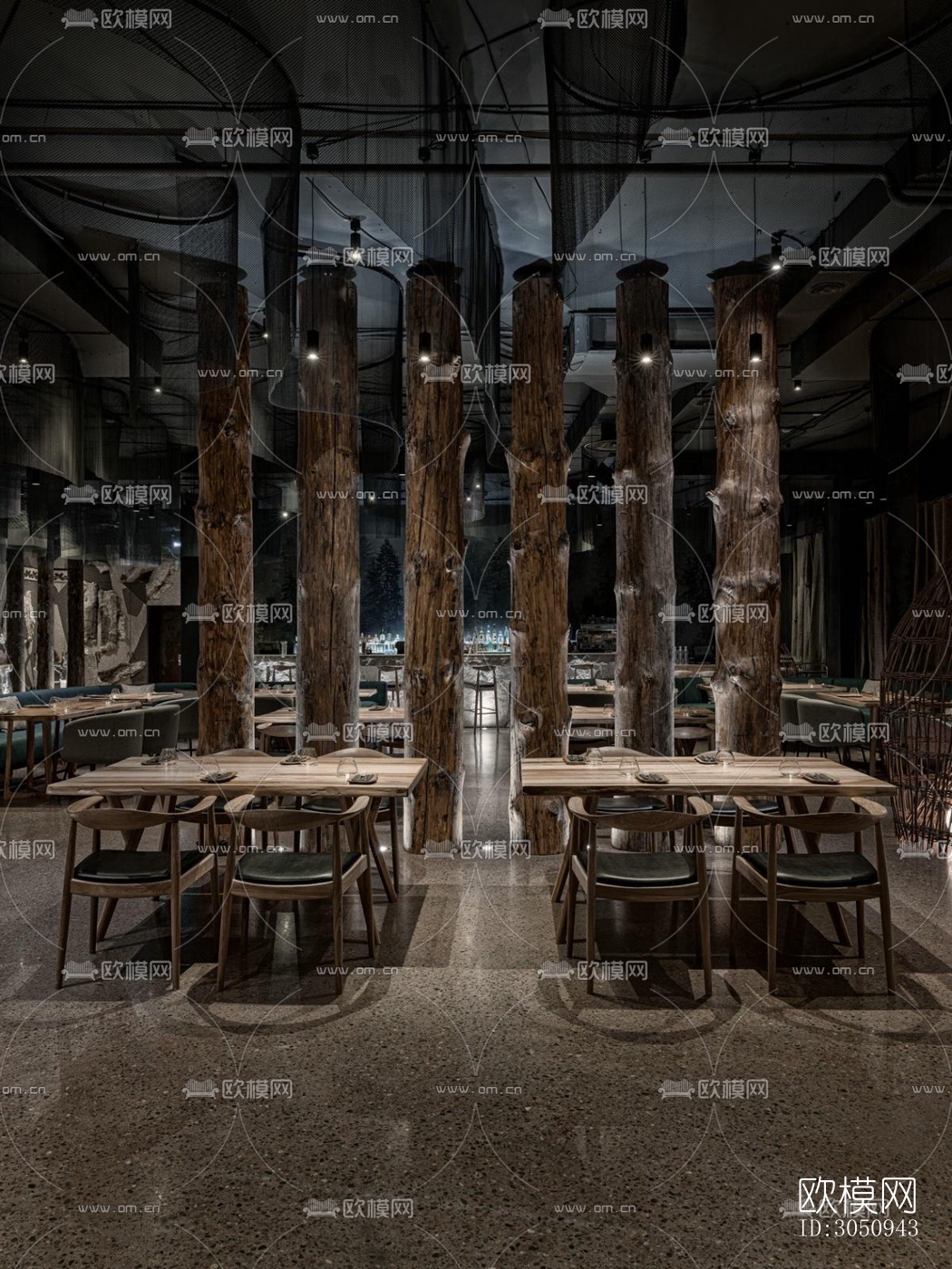 侘寂自助餐厅效果图下载（渲染图12）