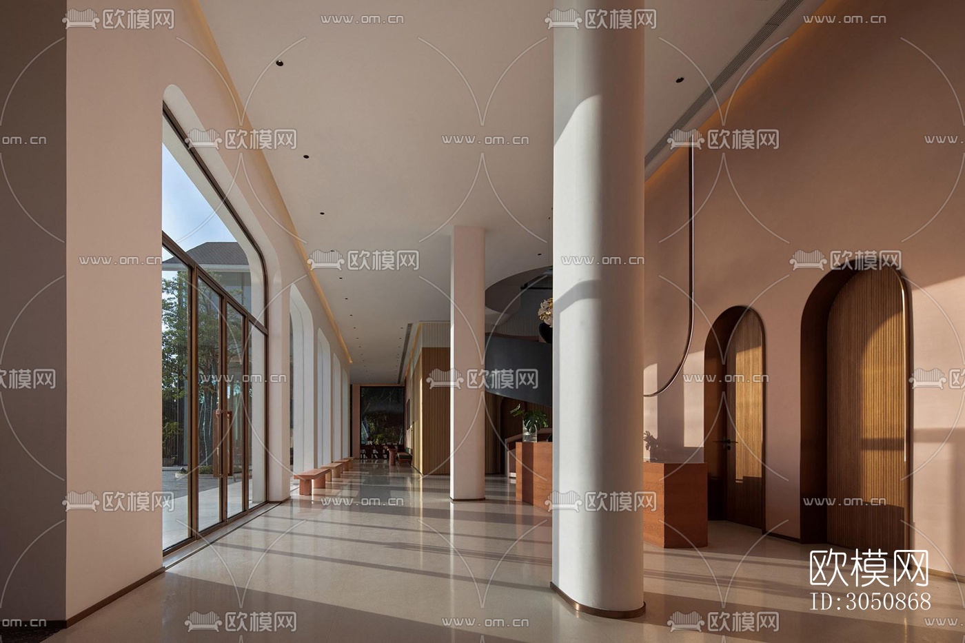 现代酒店民宿效果图下载（渲染图4）