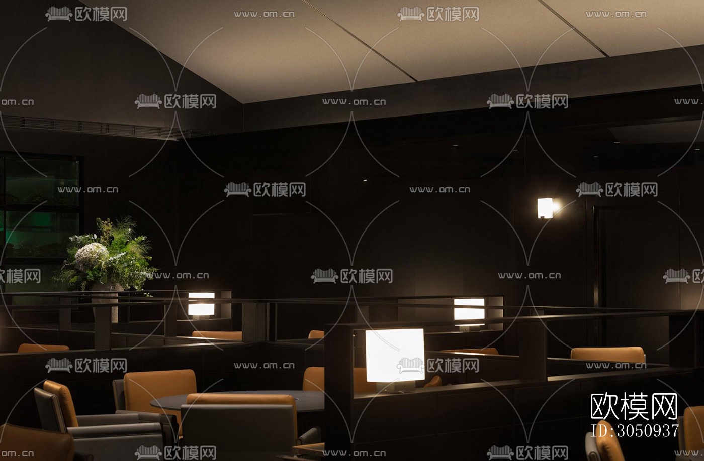 高级灰火锅烤肉效果图下载（渲染图13）