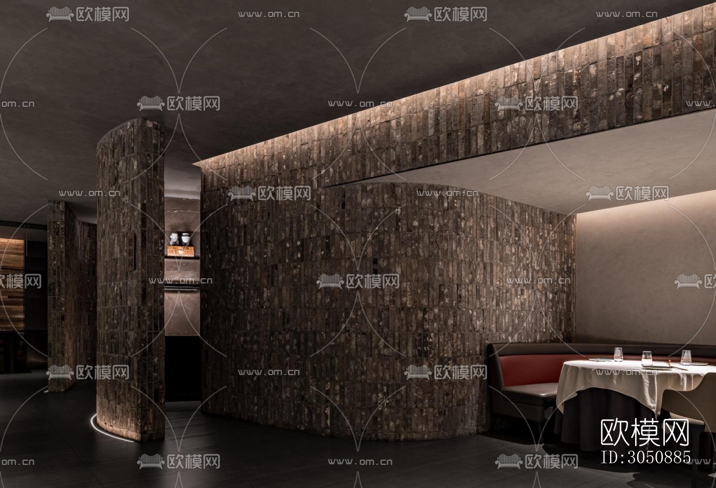 中式中餐厅效果图下载（渲染图2）