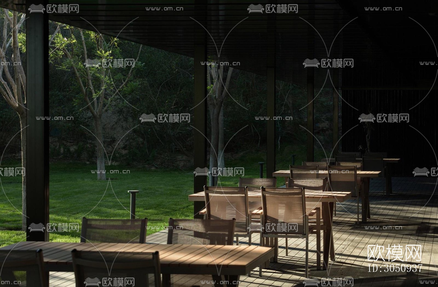 高级灰火锅烤肉效果图下载（渲染图12）