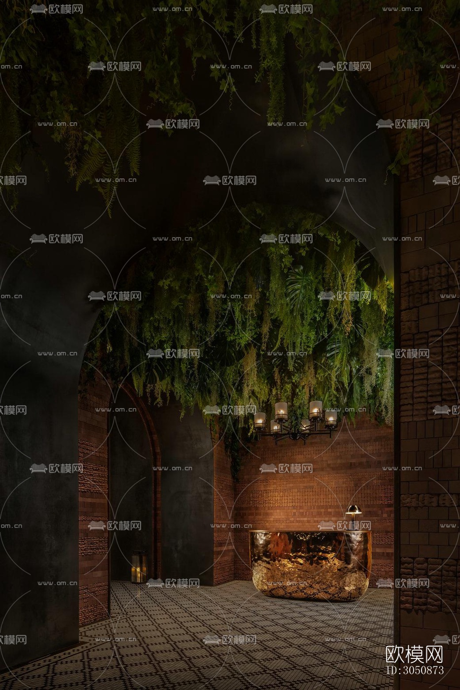 美式酒店民宿效果图下载（渲染图10）