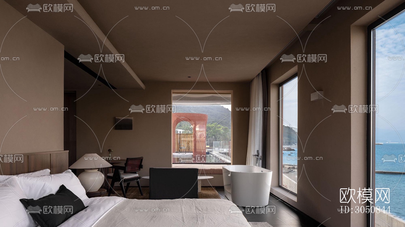 侘寂酒店民宿效果图下载（渲染图13）