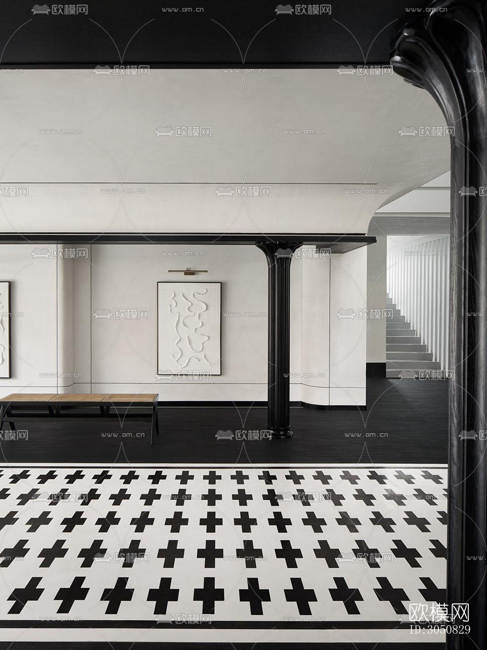 中古风酒店民宿效果图下载（渲染图6）