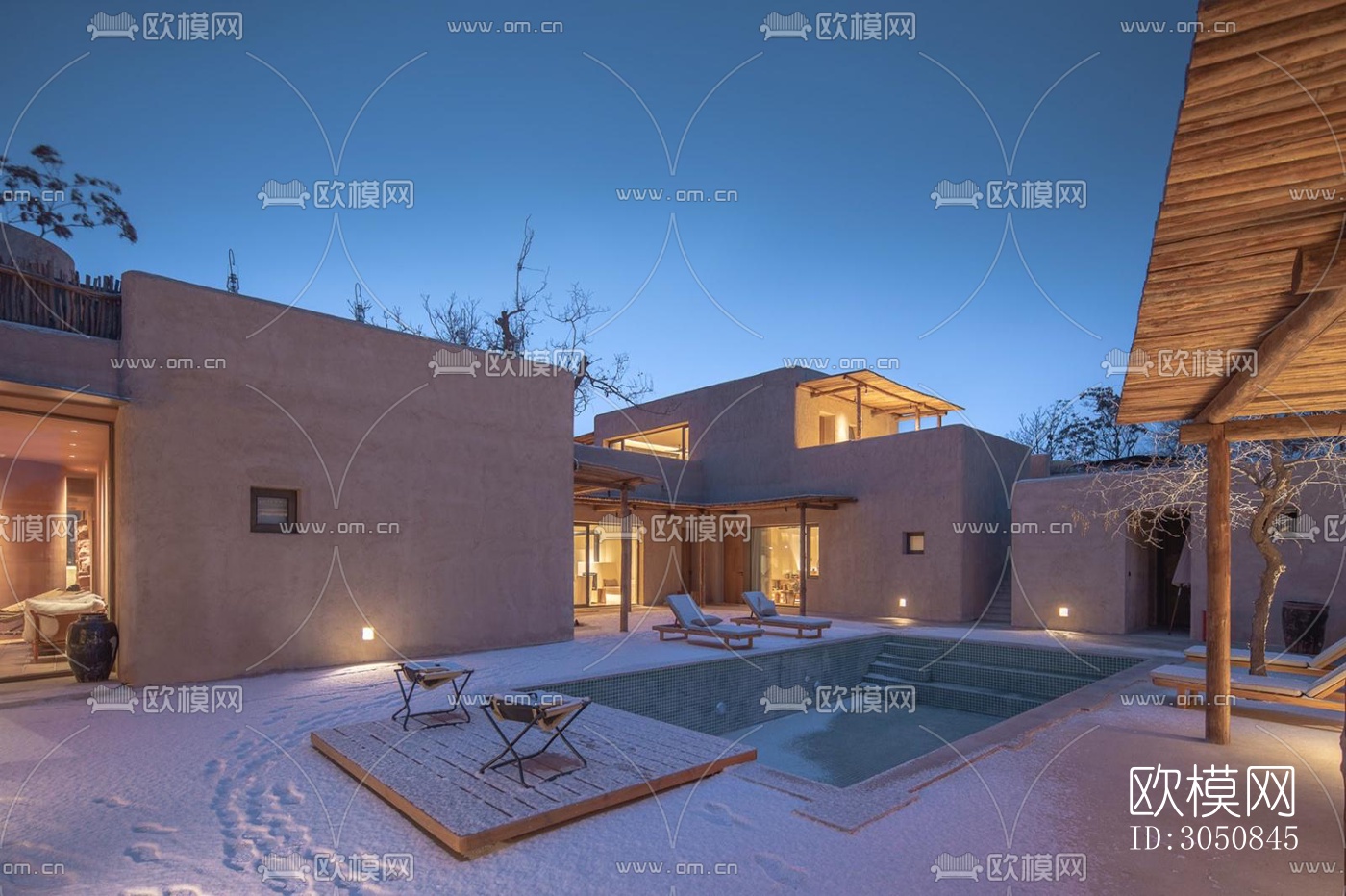 侘寂酒店民宿效果图下载（渲染图2）