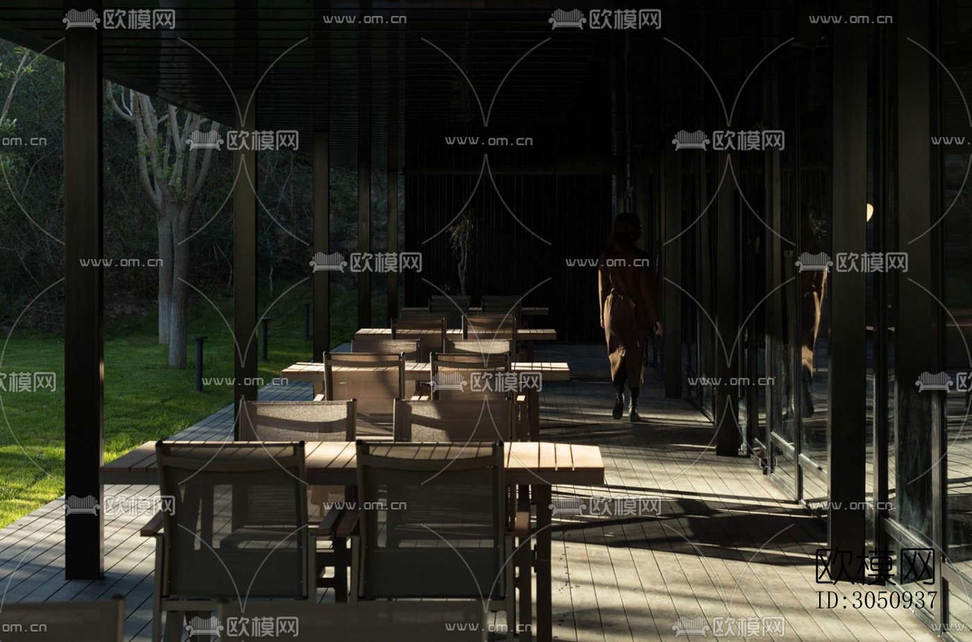 高级灰火锅烤肉效果图下载（渲染图11）