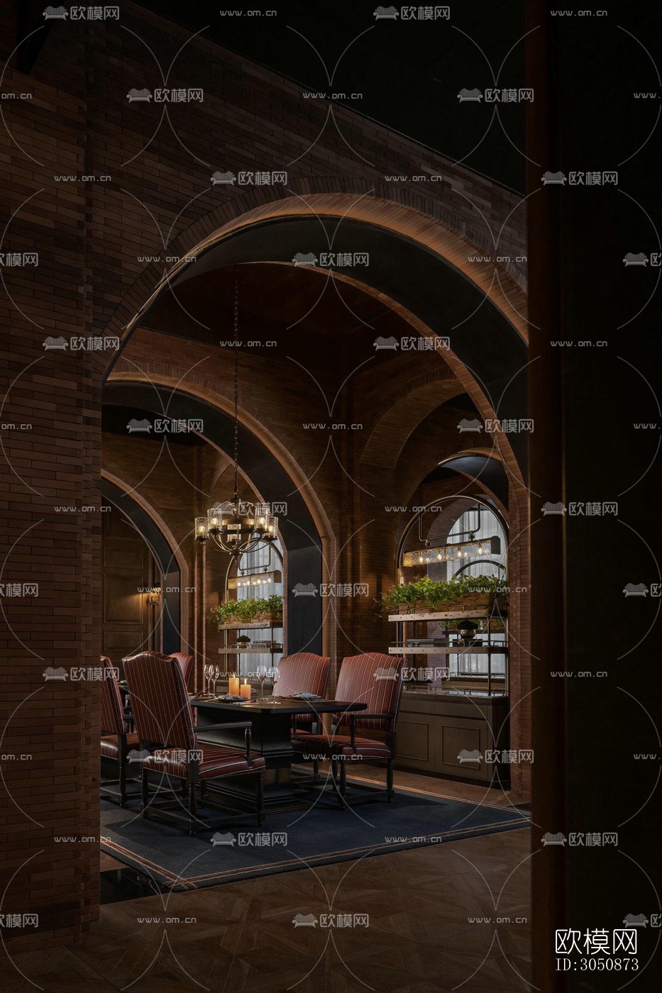 美式酒店民宿效果图下载（渲染图12）