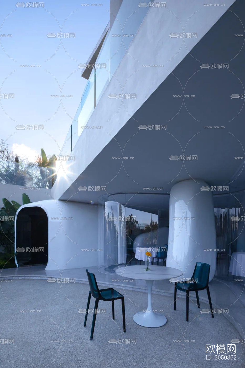 现代酒店民宿效果图下载（渲染图7）