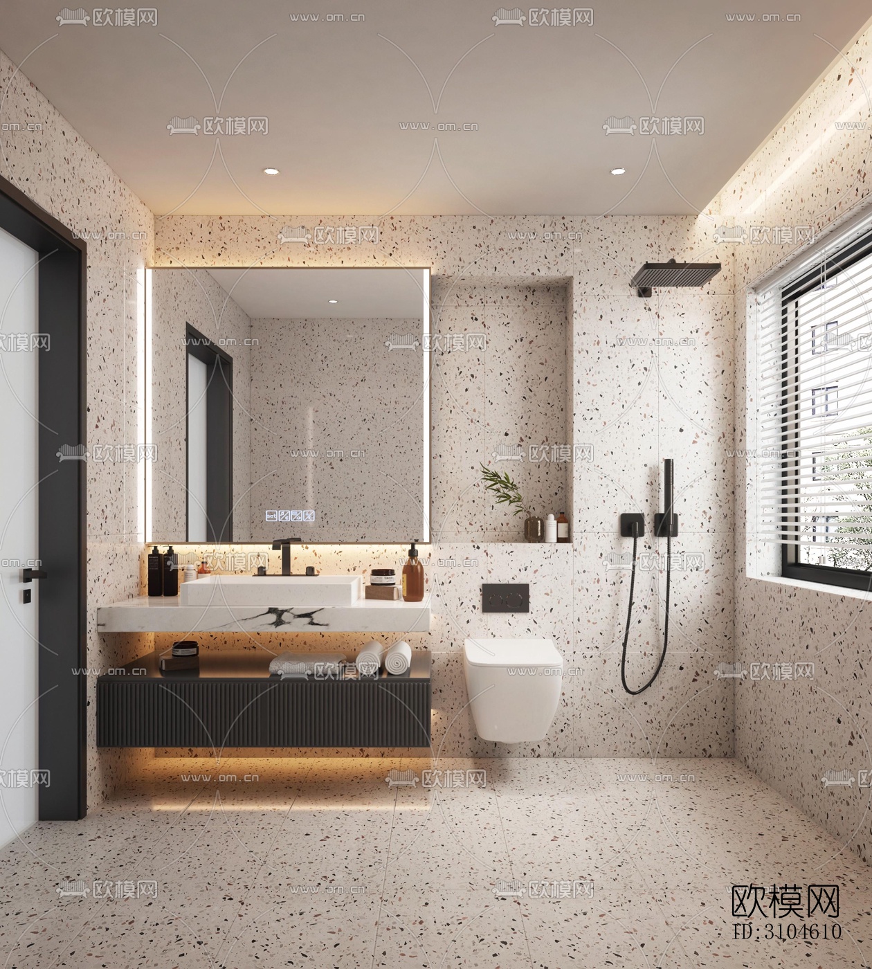 现代卫生间效果图下载（渲染图2）