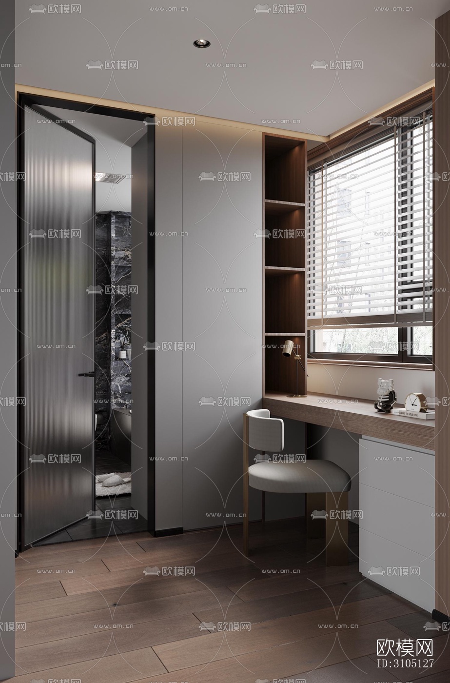 现代平层效果图下载（渲染图4）