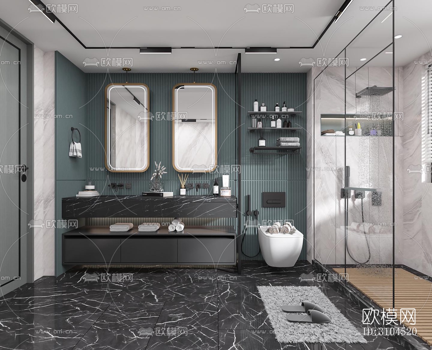 北欧卫生间效果图下载（渲染图3）