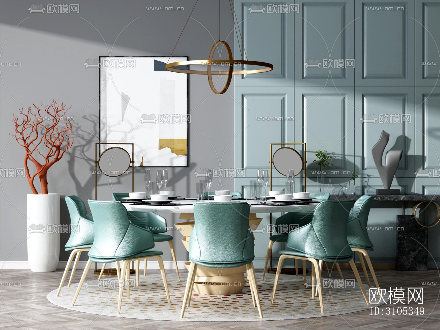 北欧餐厅效果图下载（渲染图3）
