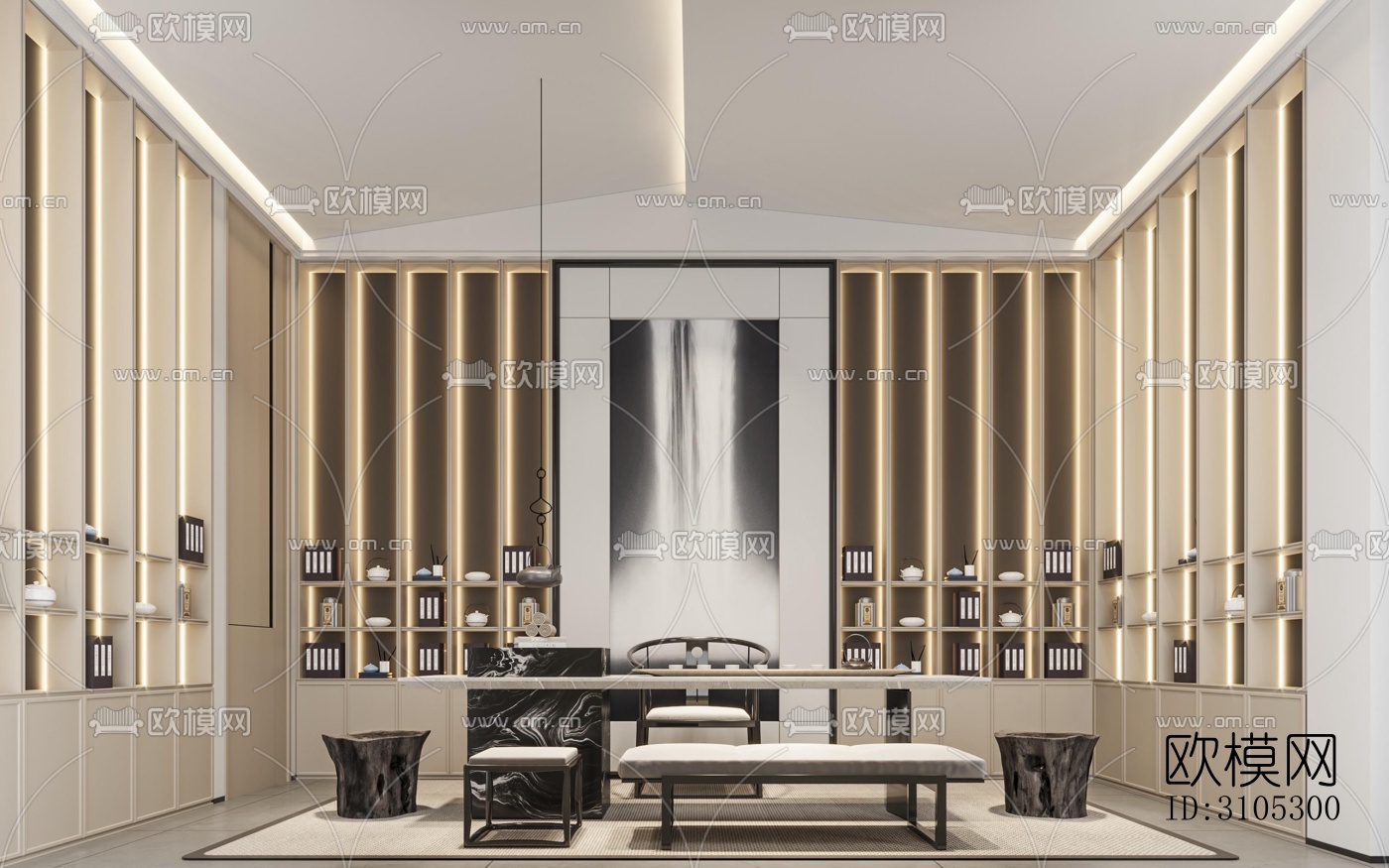 日式茶室效果图下载（渲染图4）