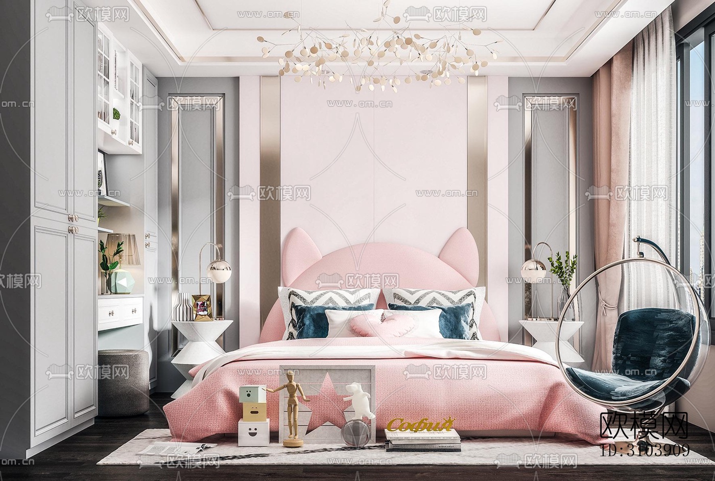 后现代儿童房效果图下载（渲染图2）