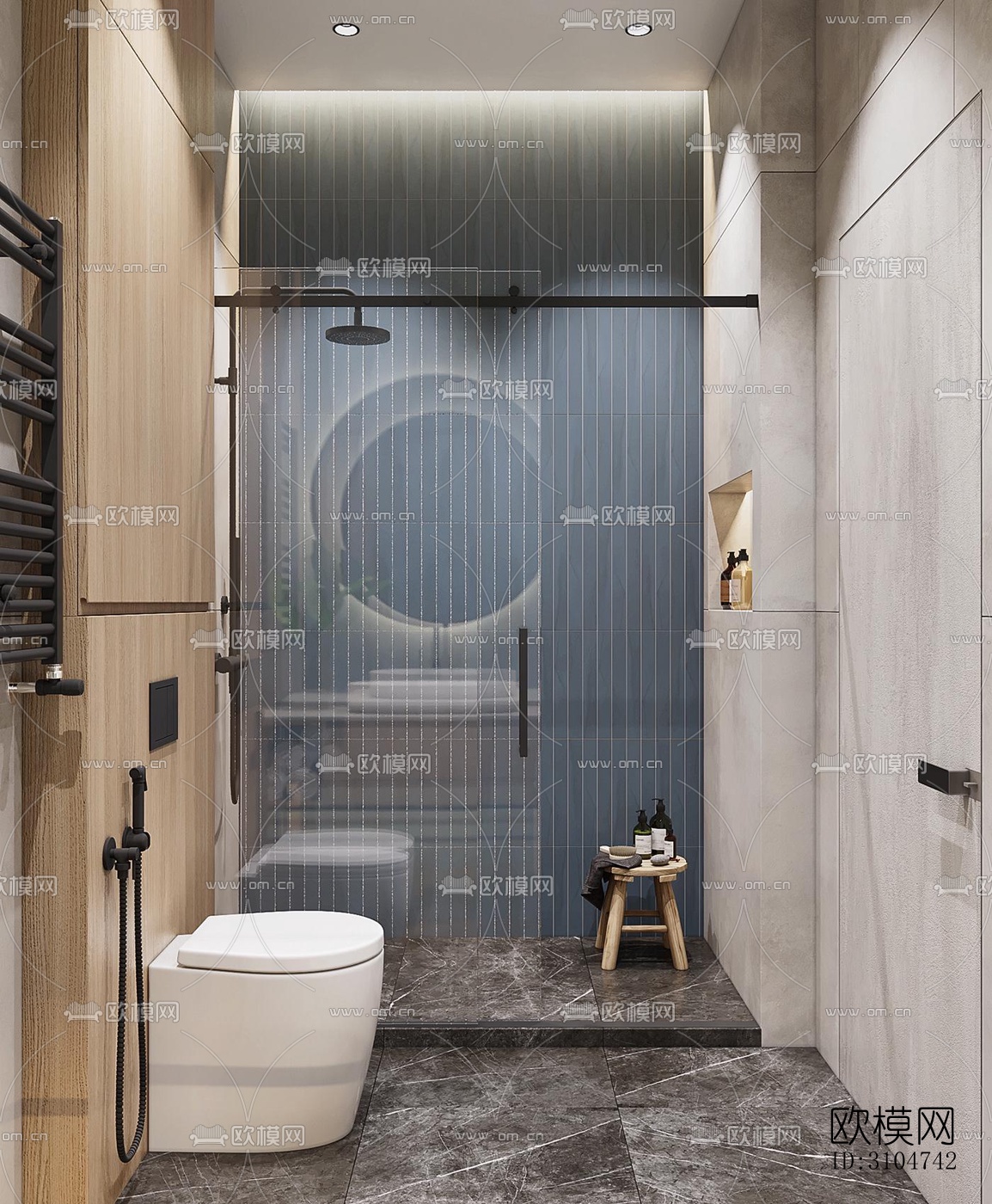 现代卫生间效果图下载（渲染图5）