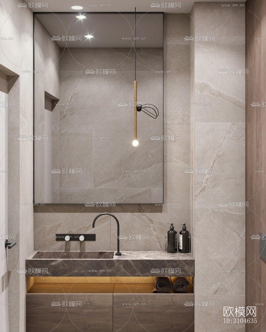 现代卫生间效果图下载（渲染图5）