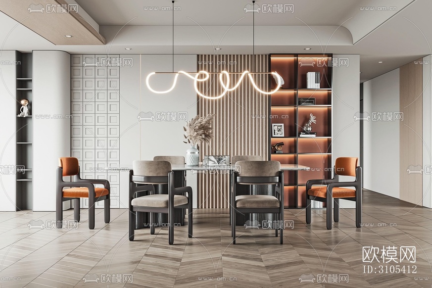 現(xiàn)代餐廳效果圖下載(渲染圖1)
