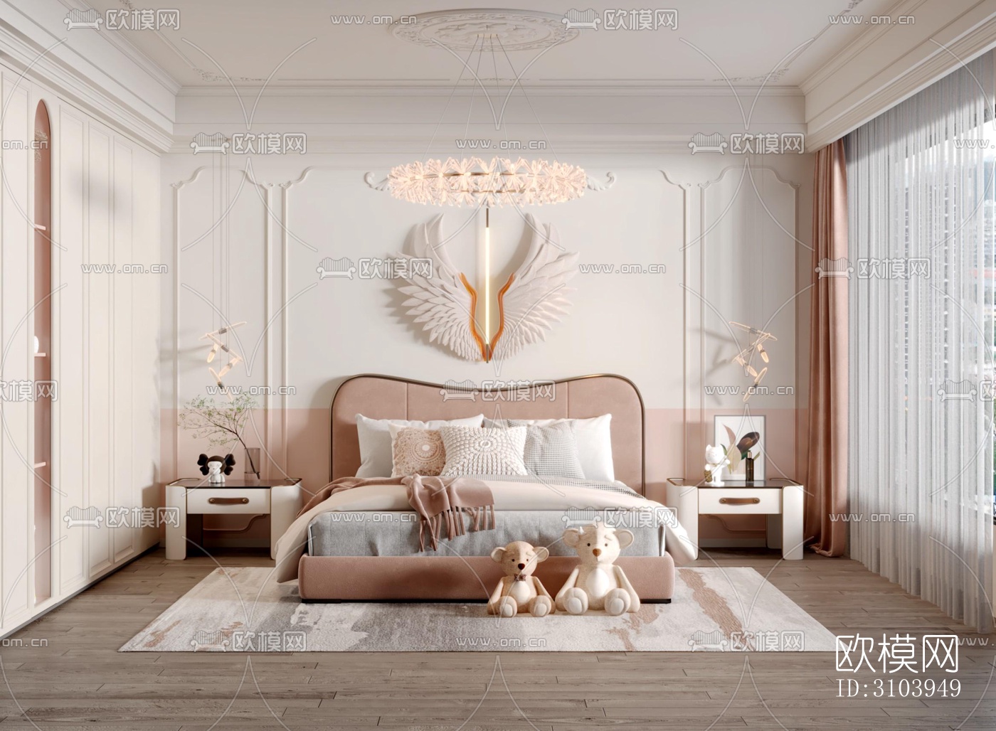 法式儿童房效果图下载（渲染图3）