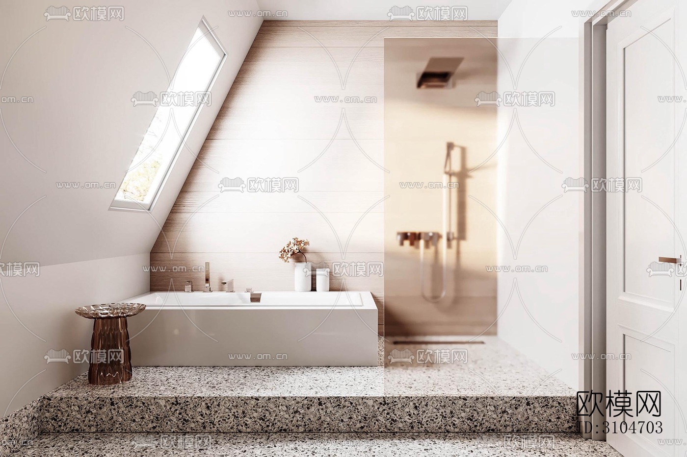 现代卫生间效果图下载（渲染图5）