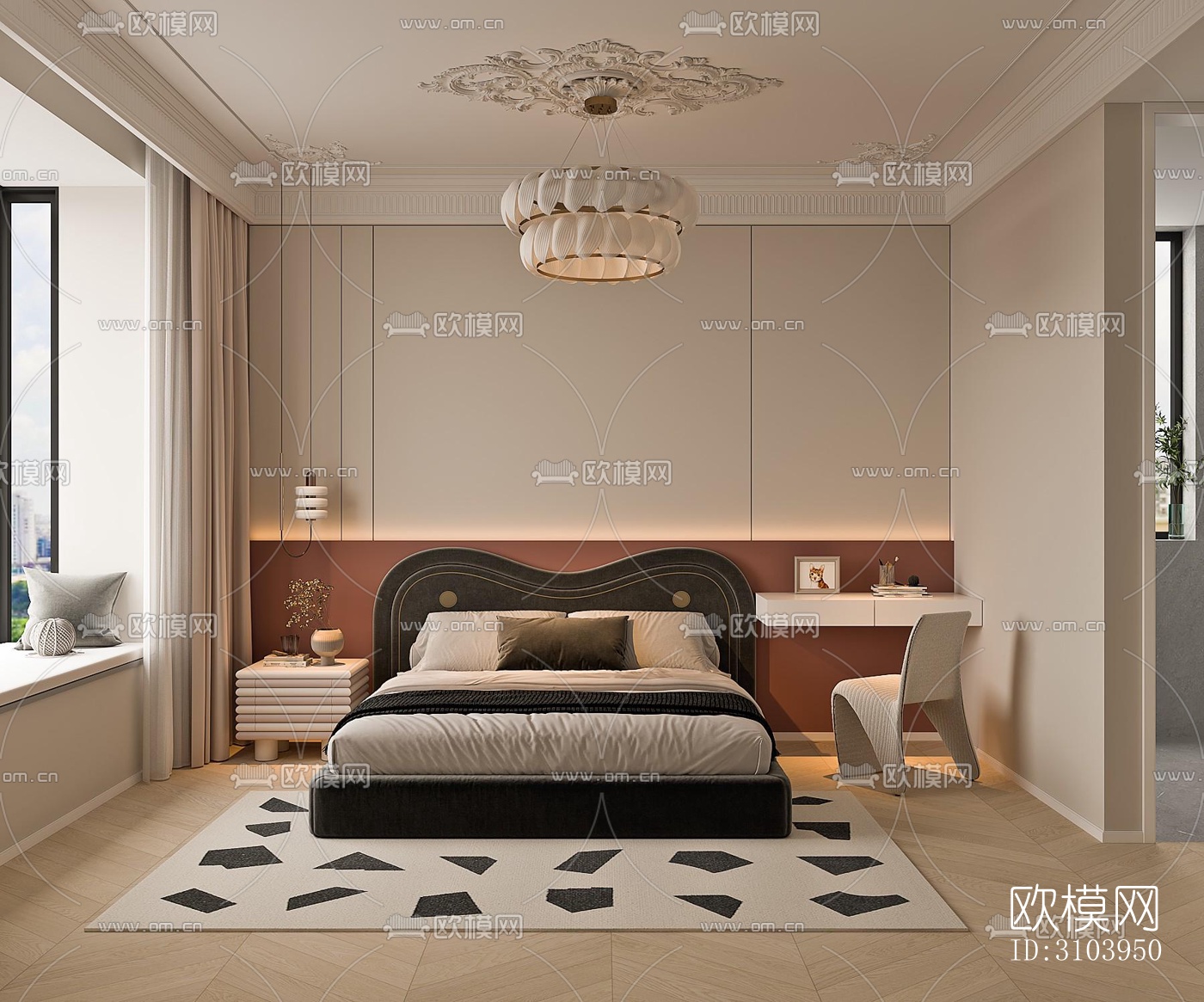 法式儿童房效果图下载（渲染图3）