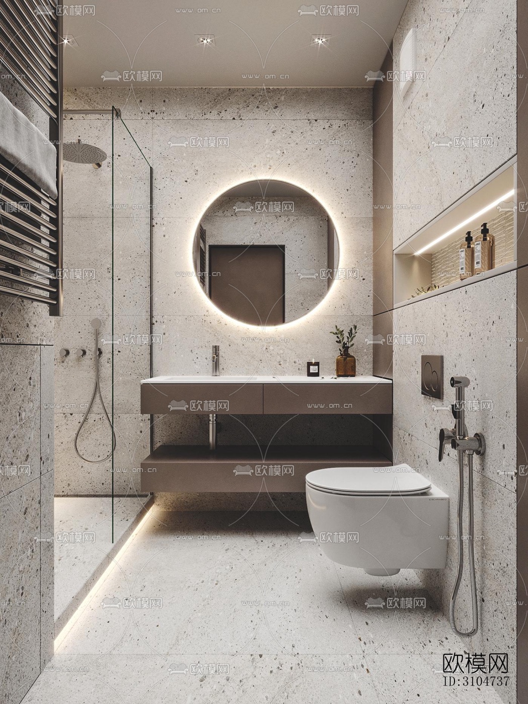 现代卫生间效果图下载（渲染图5）