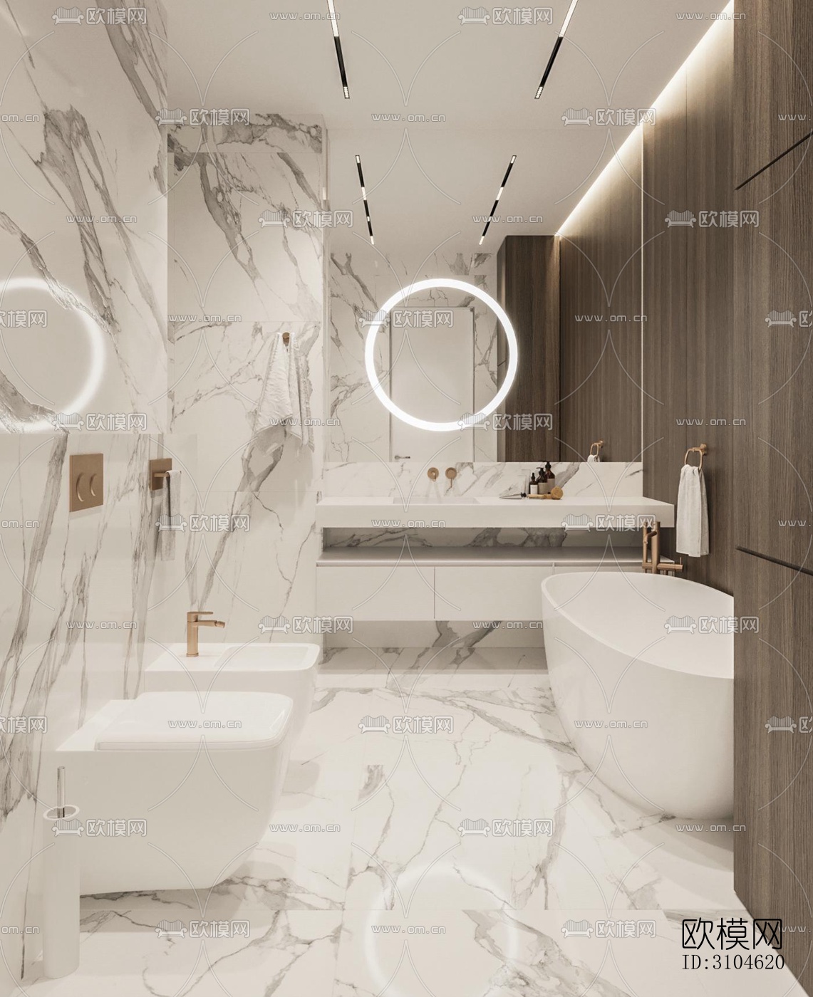 现代卫生间效果图下载（渲染图3）