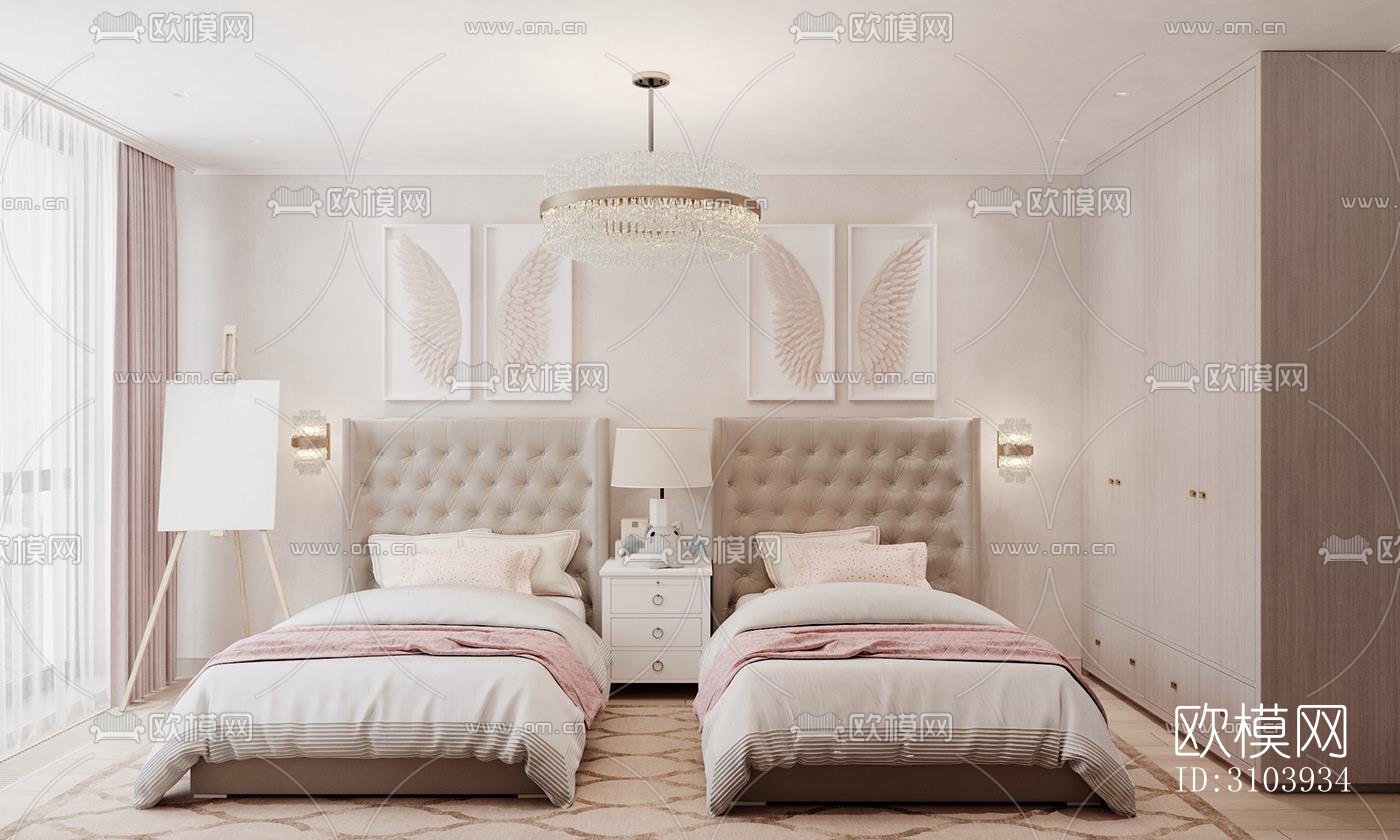 欧式儿童房效果图下载（渲染图1）