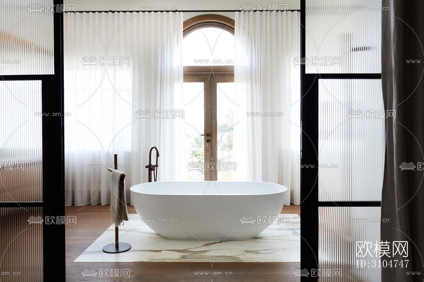 美式卫生间效果图下载（渲染图1）