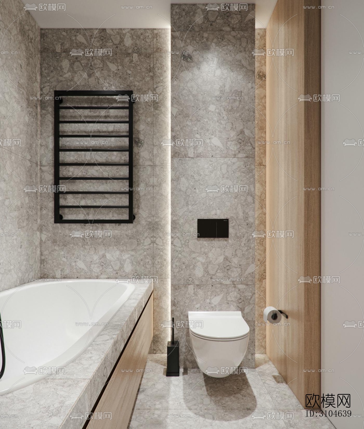 现代卫生间效果图下载（渲染图3）