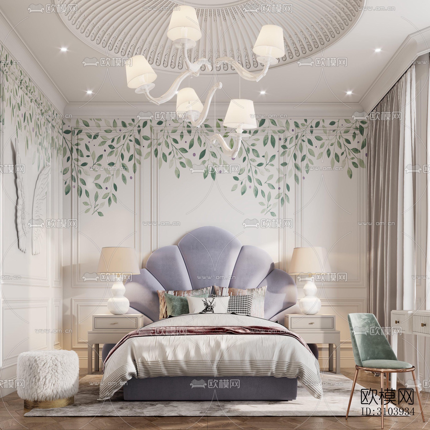 欧式儿童房效果图下载（渲染图2）