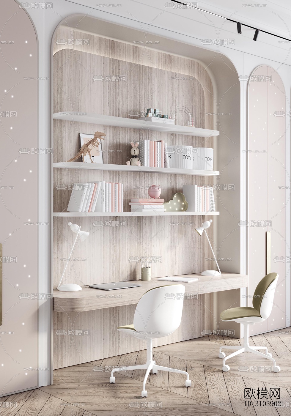 北欧儿童房效果图下载（渲染图4）
