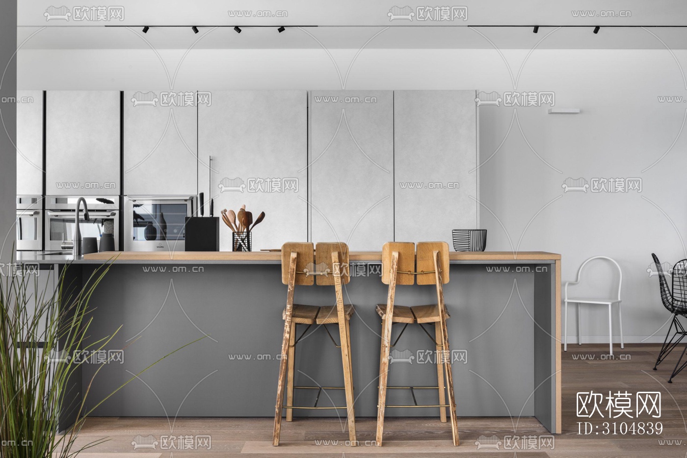 北欧厨房效果图下载（渲染图2）