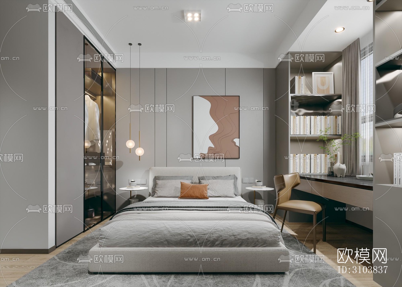 北欧儿童房效果图下载（渲染图5）