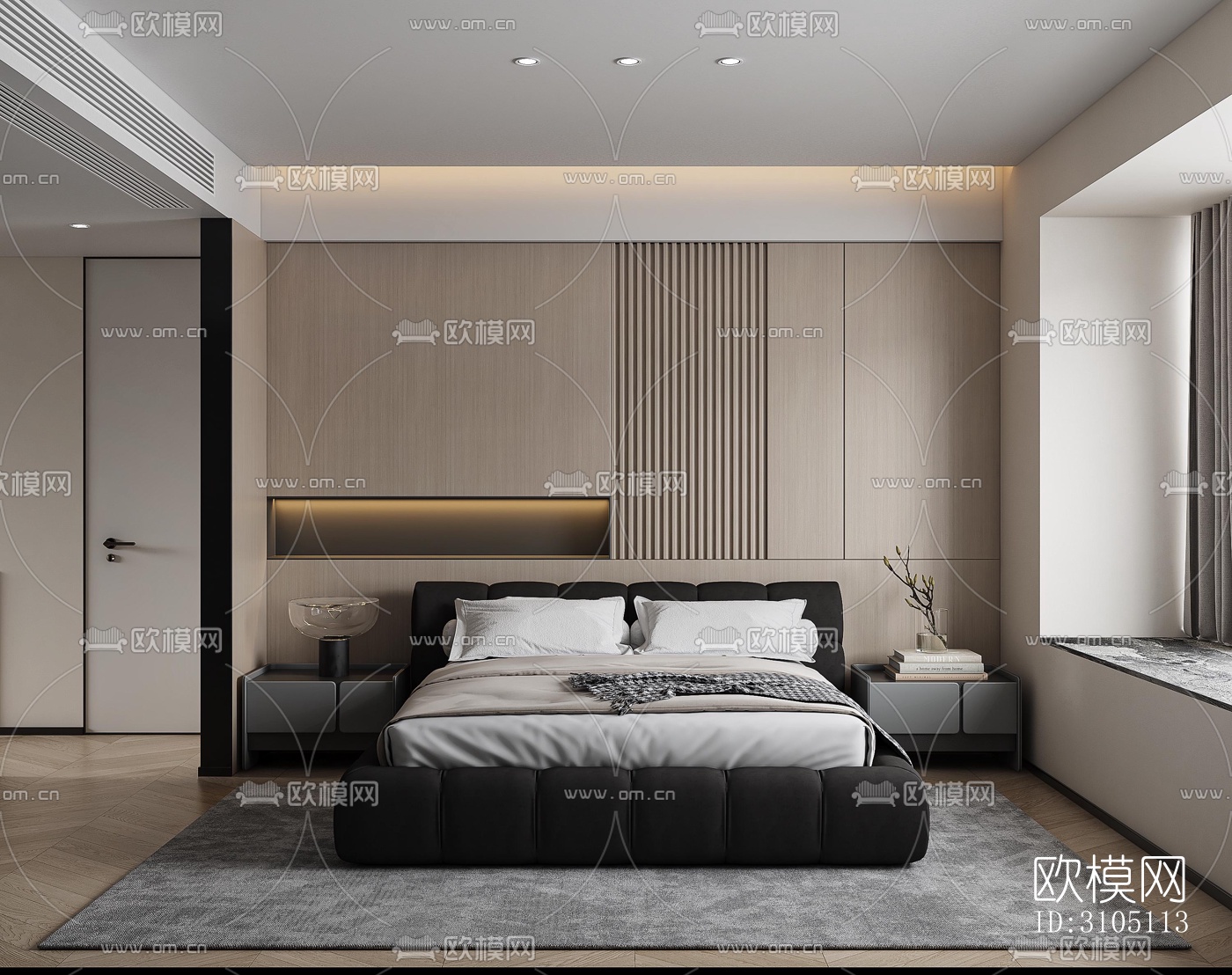 现代平层效果图下载（渲染图7）