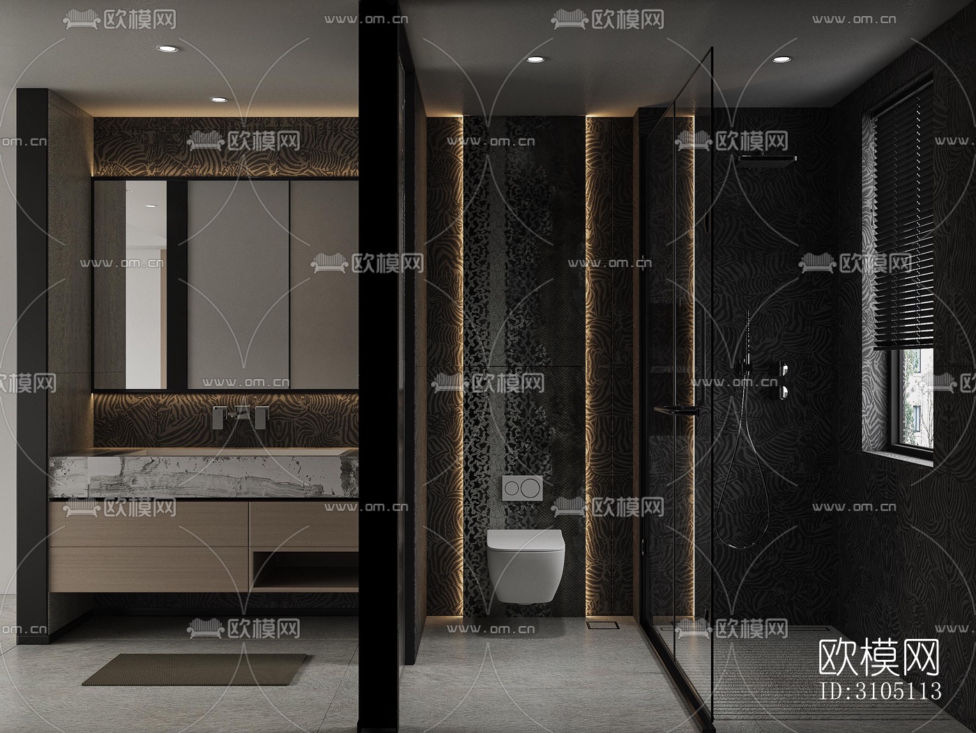 现代平层效果图下载（渲染图18）