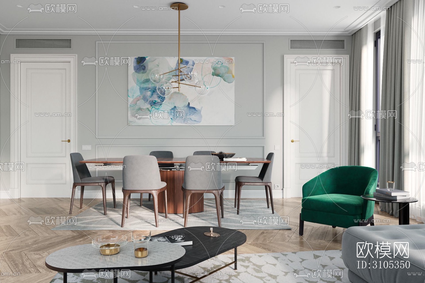 北欧餐厅效果图下载（渲染图4）