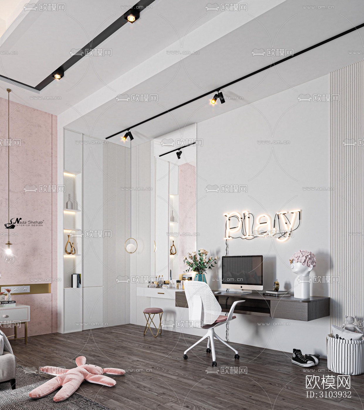 欧式儿童房效果图下载（渲染图5）