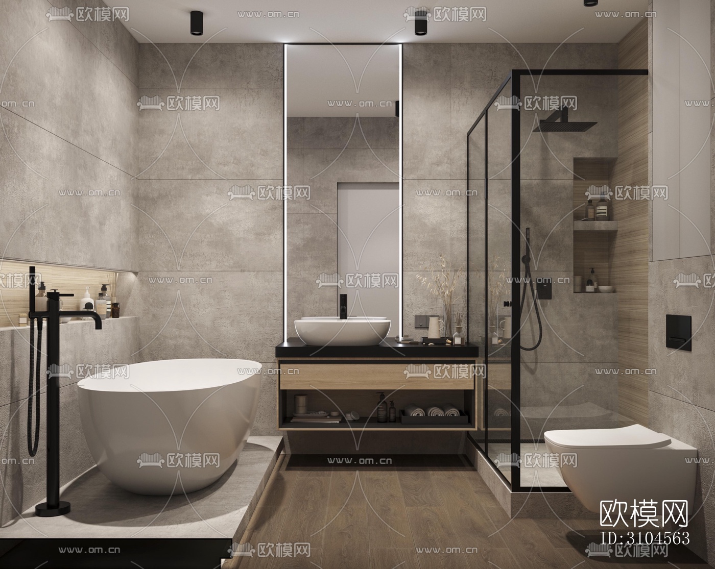 日式卫生间效果图下载（渲染图5）