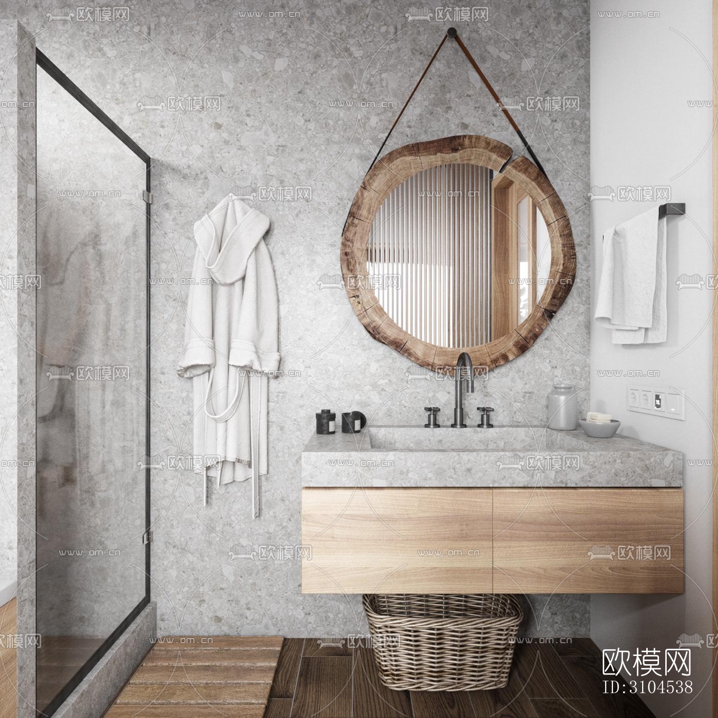 北欧卫生间效果图下载（渲染图4）