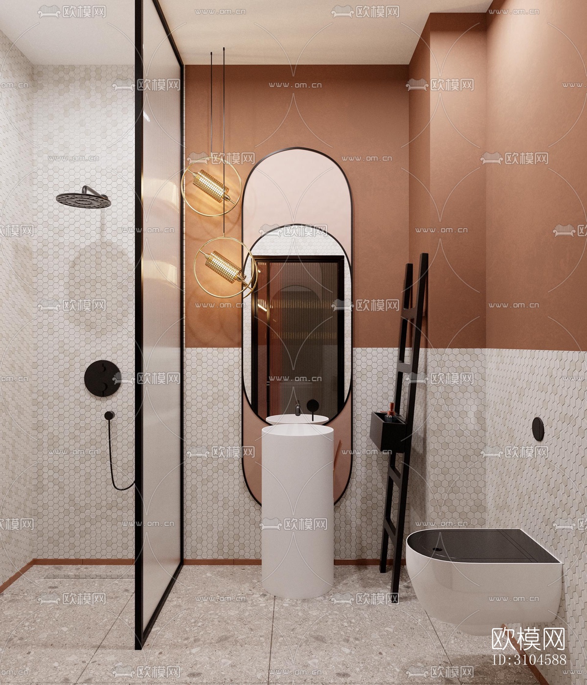 现代卫生间效果图下载（渲染图5）