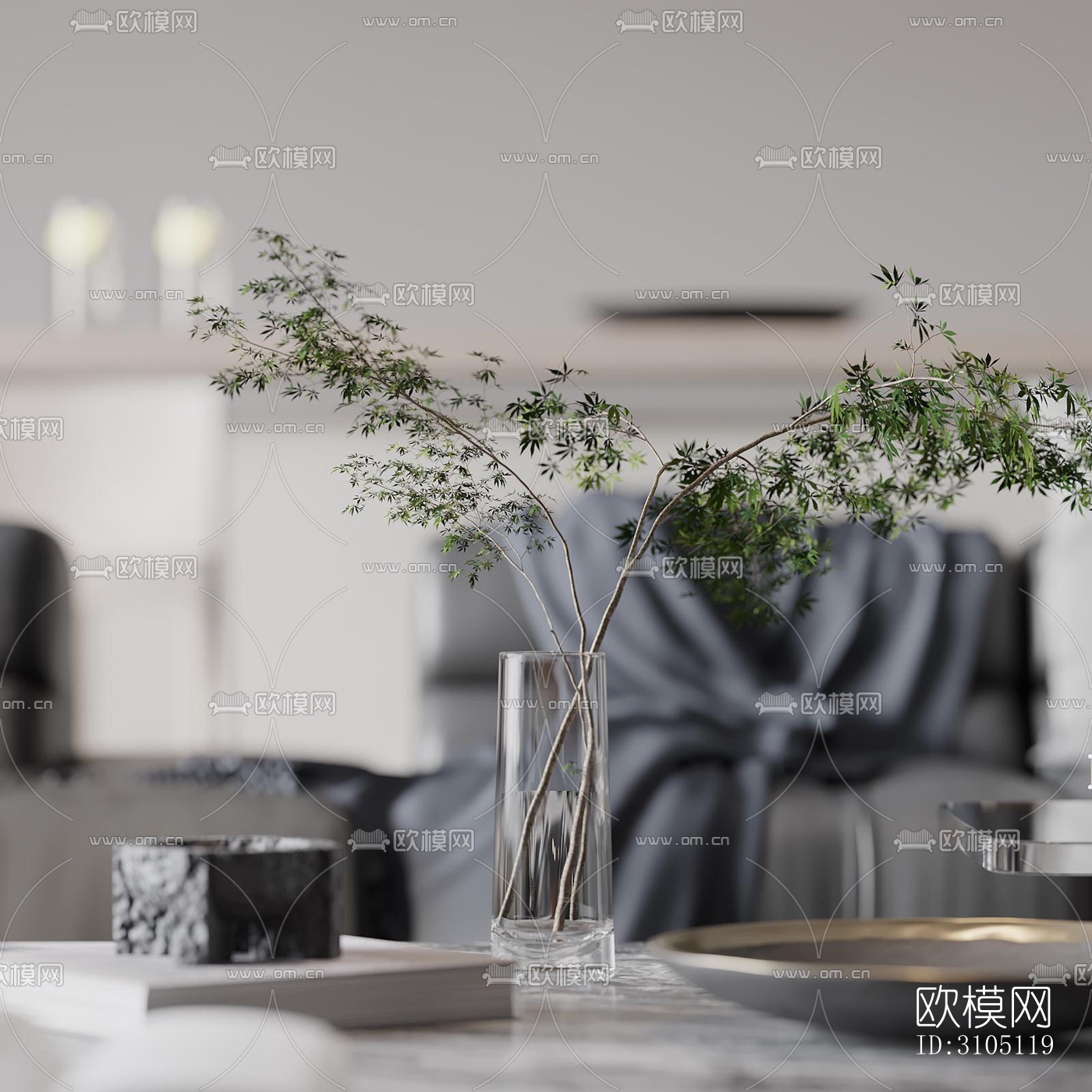 现代平层效果图下载（渲染图11）