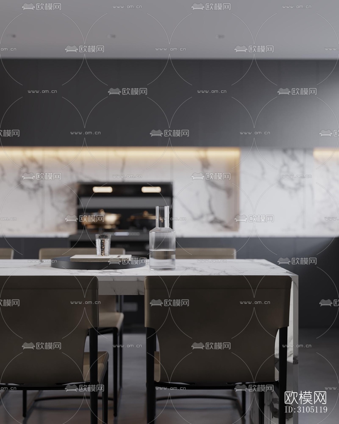 现代平层效果图下载（渲染图10）