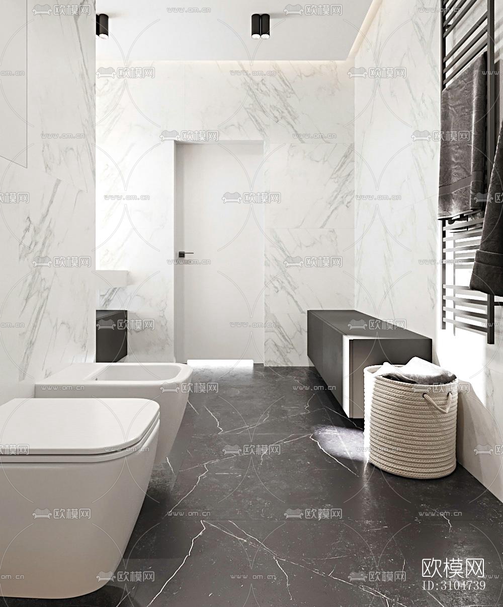 现代卫生间效果图下载（渲染图4）