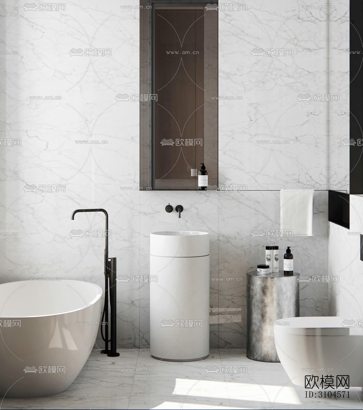 欧式卫生间效果图下载（渲染图4）