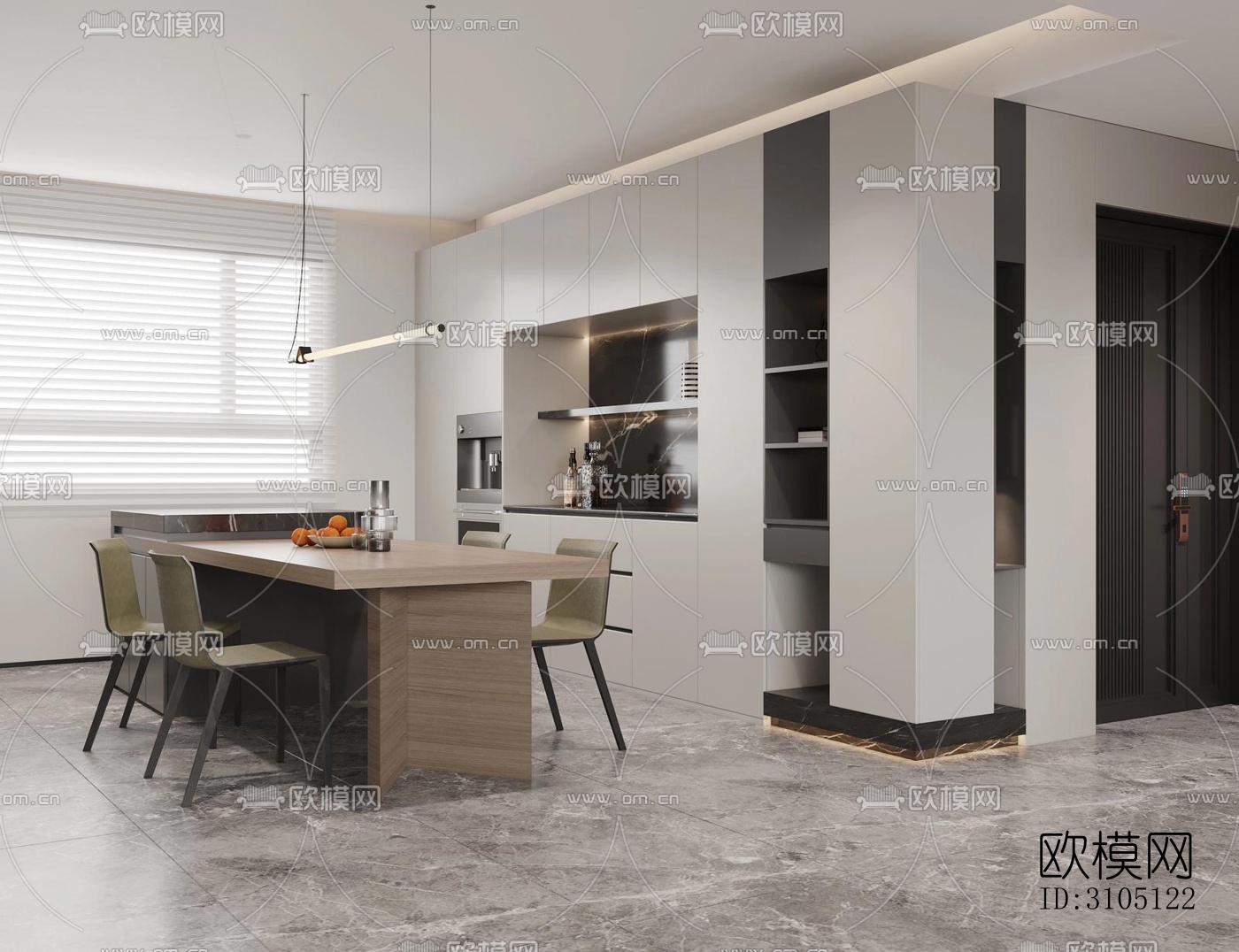 现代平层效果图下载（渲染图8）