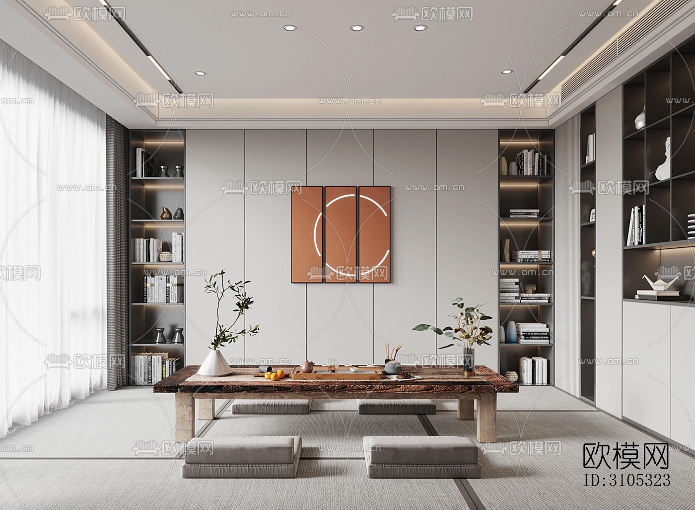 现代茶室效果图下载（渲染图4）