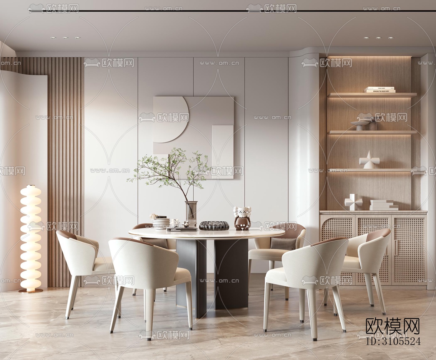 现代餐厅效果图下载（渲染图2）